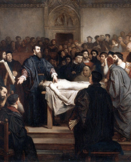 vesalius in het anatomisch theater in padua -  Edouard Jean Conrad Hamman(c) Leemage