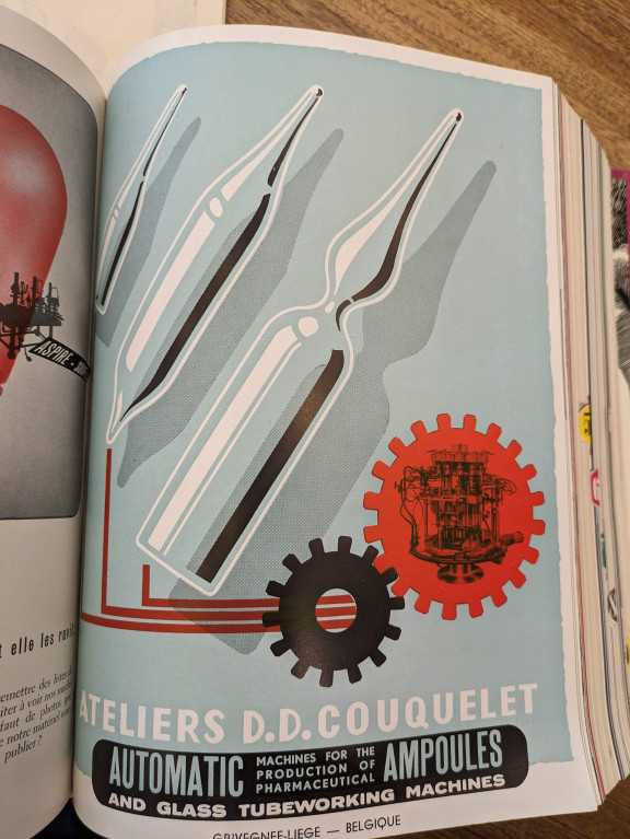 Advertentie voor het maken van glazen ampoules